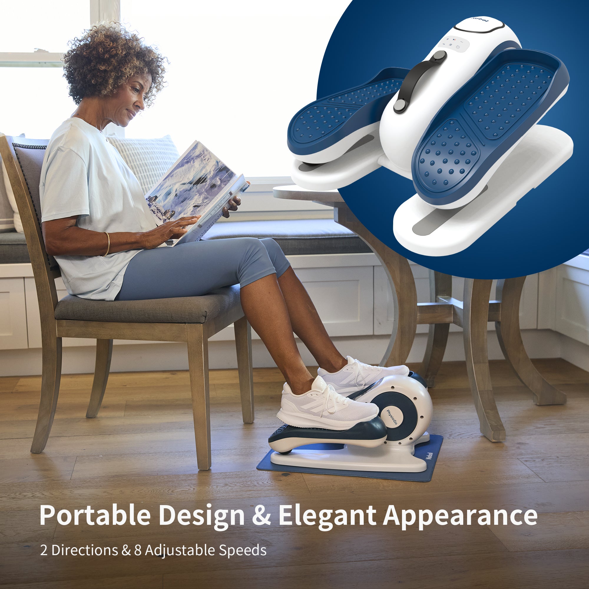 Nobol PhysioGo2 Elliptical Exerciser Machine for Seniors & Adult